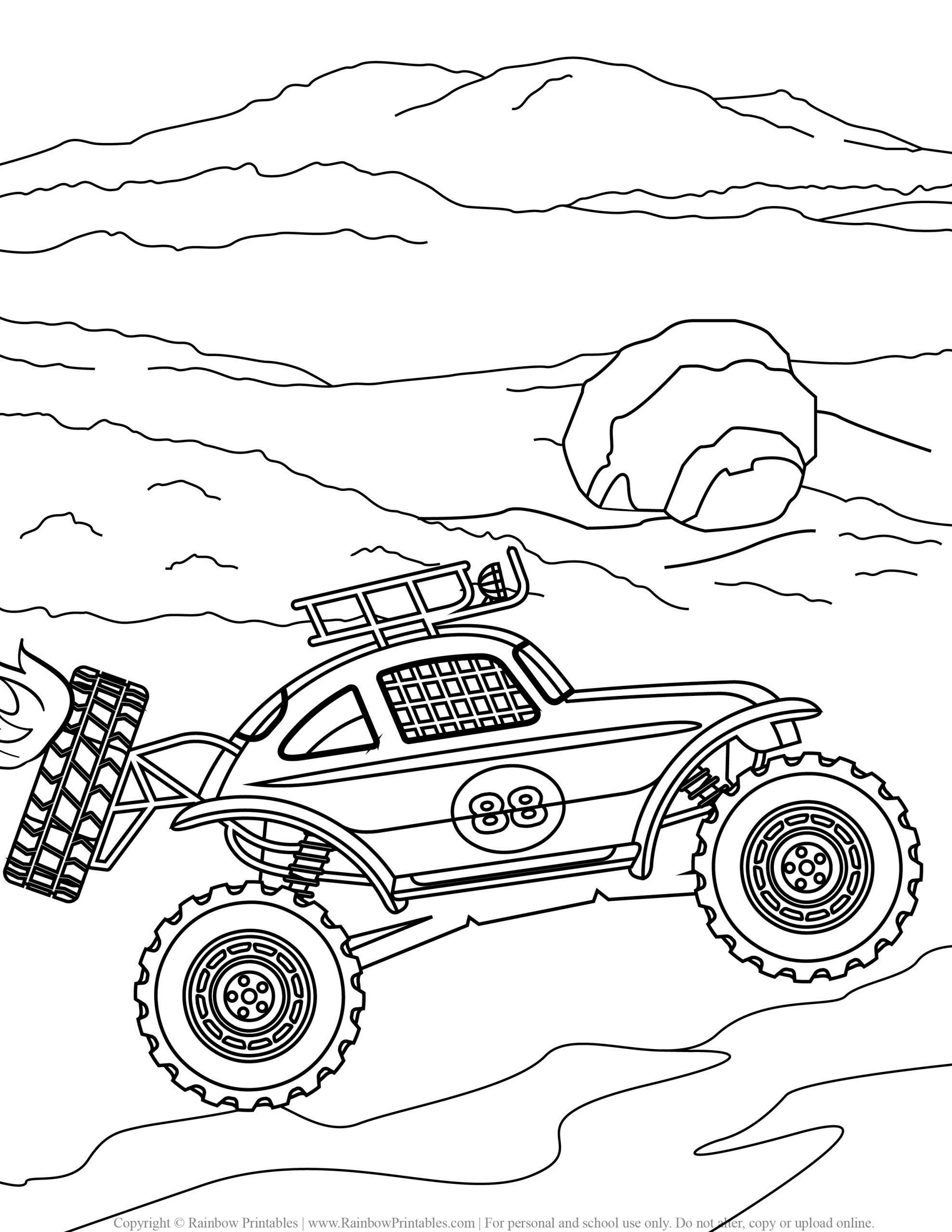 110+ Monster Truck Coloring Pages 95