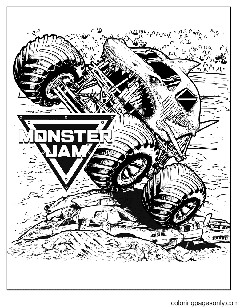 110+ Monster Truck Coloring Pages 98