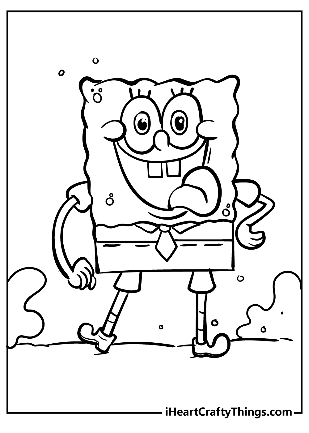 113+ Sponge Coloring Pages: SpongeBob Fun 23