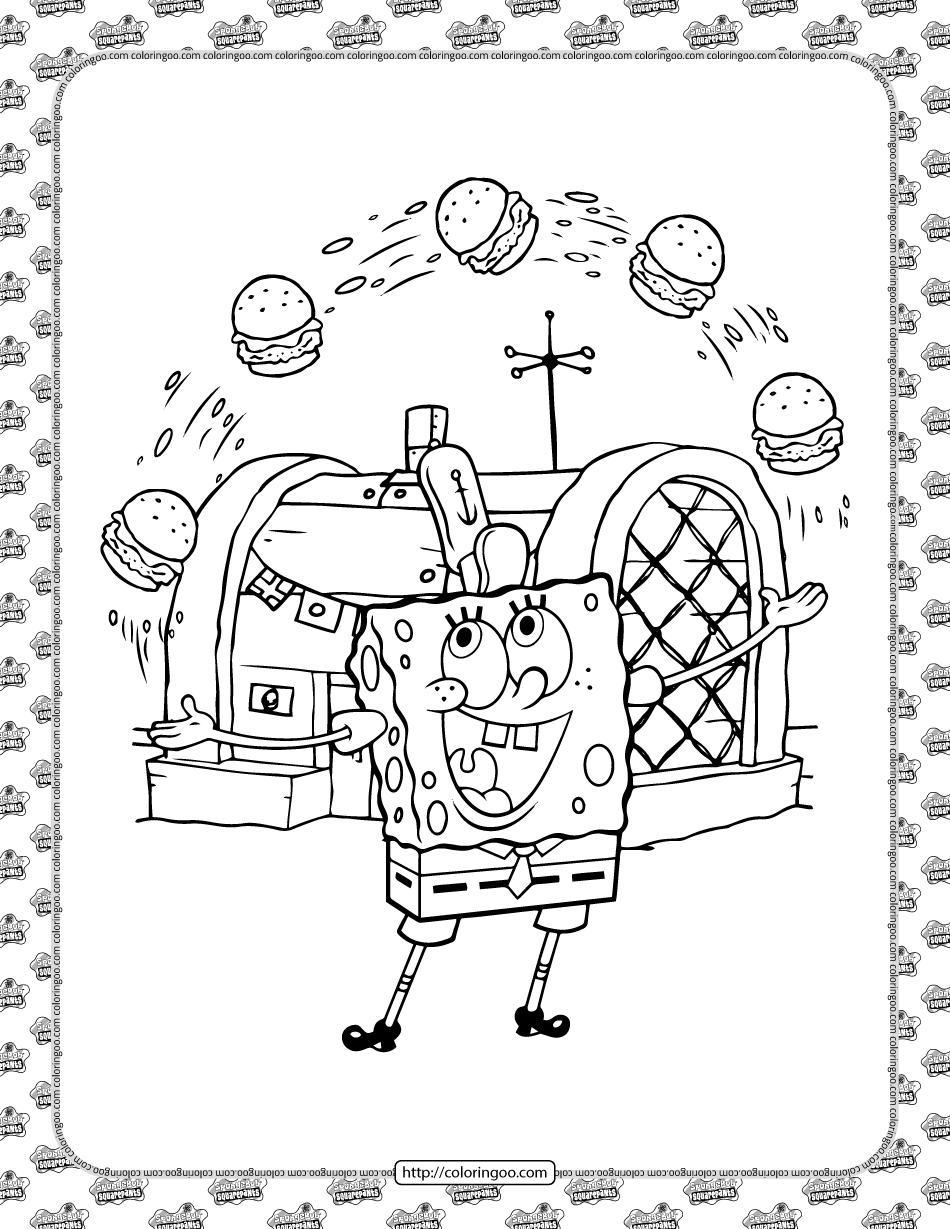 113+ Sponge Coloring Pages: SpongeBob Fun 31