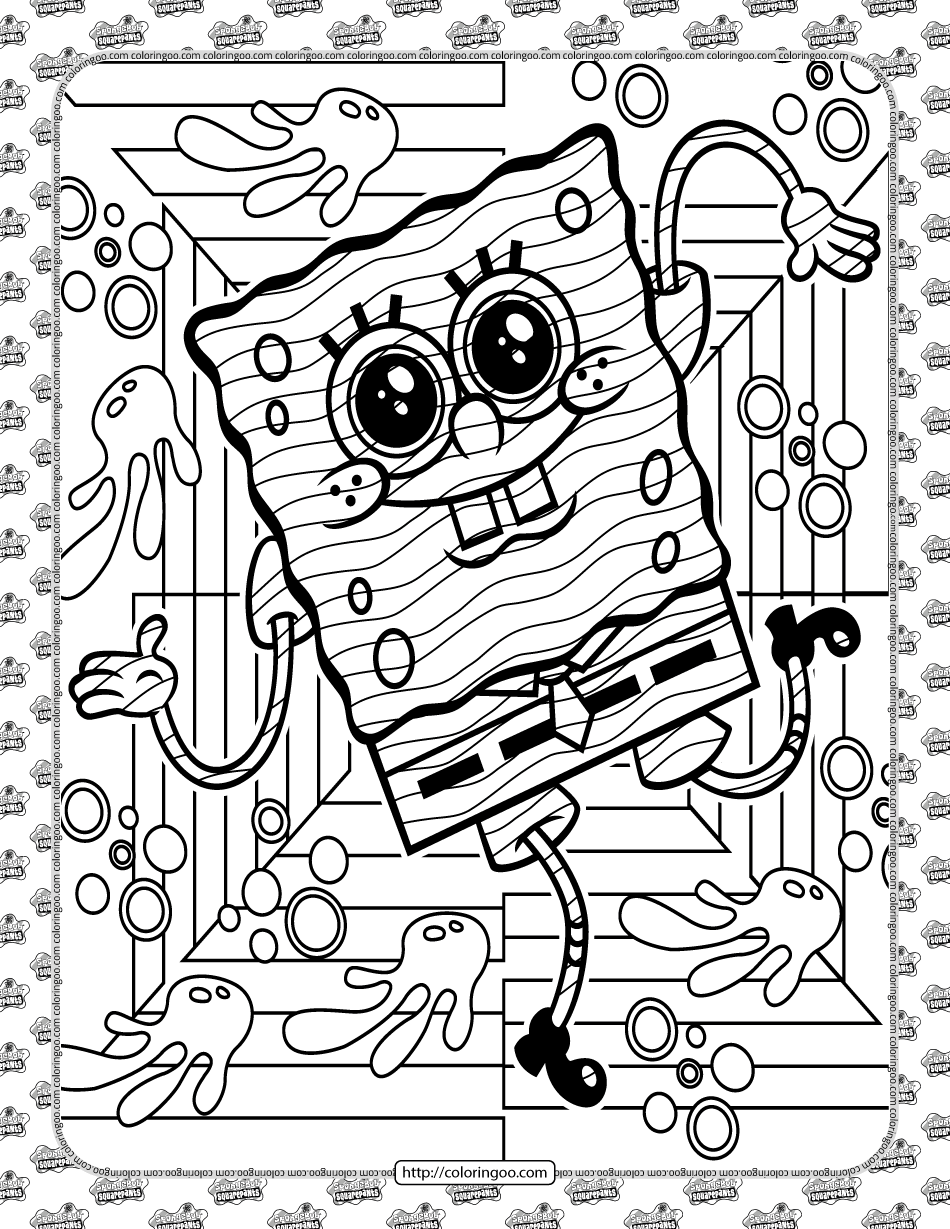 113+ Sponge Coloring Pages: SpongeBob Fun 32