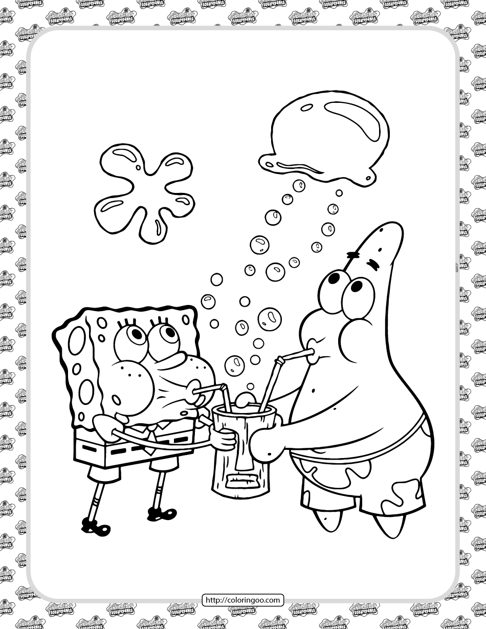 113+ Sponge Coloring Pages: SpongeBob Fun 33