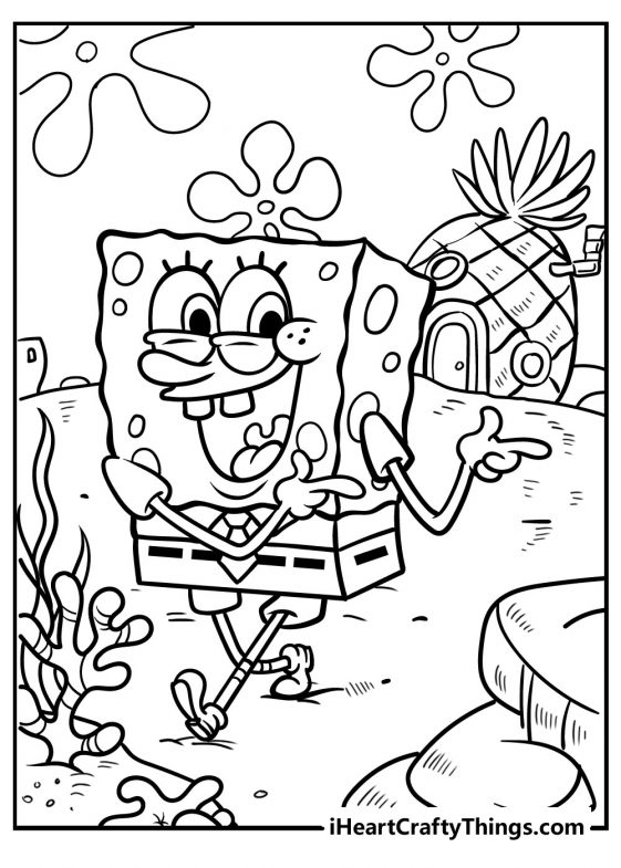 113+ Sponge Coloring Pages: SpongeBob Fun 82