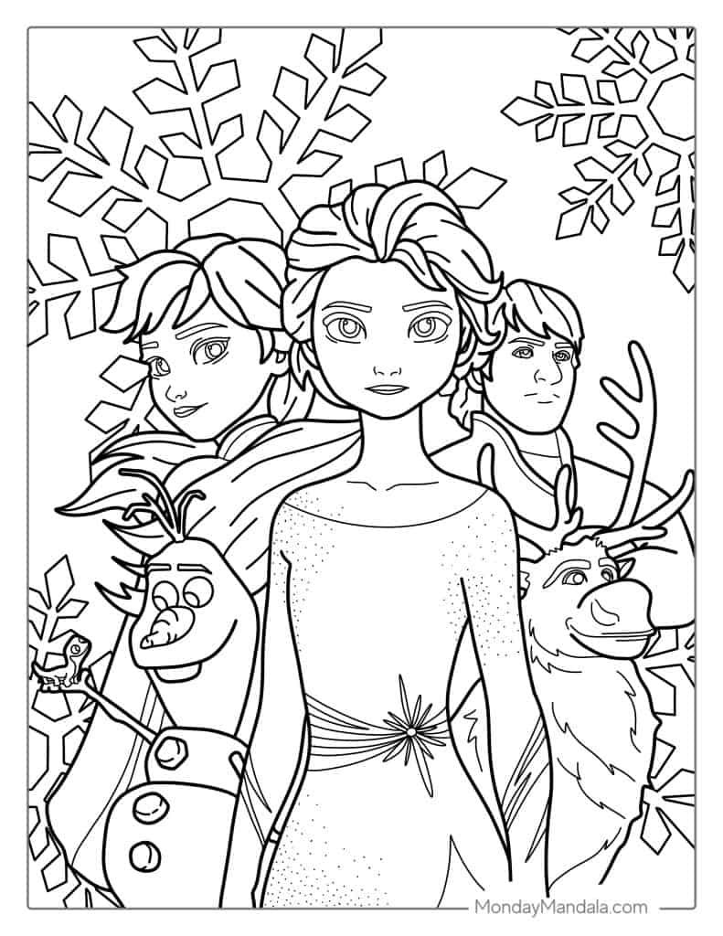 130+ Elsa Coloring Pages Printables 54