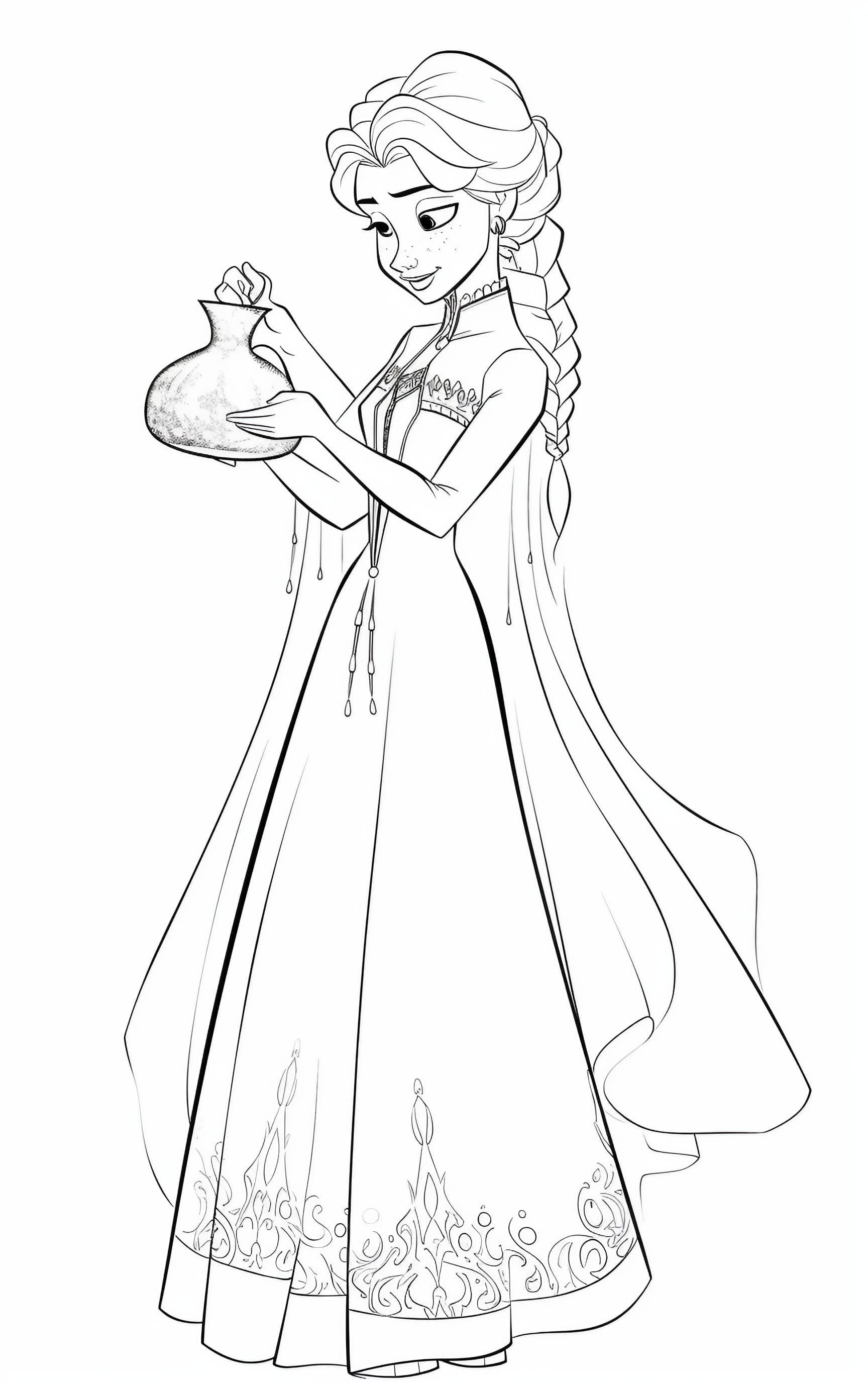 130+ Elsa Coloring Pages Printables 6