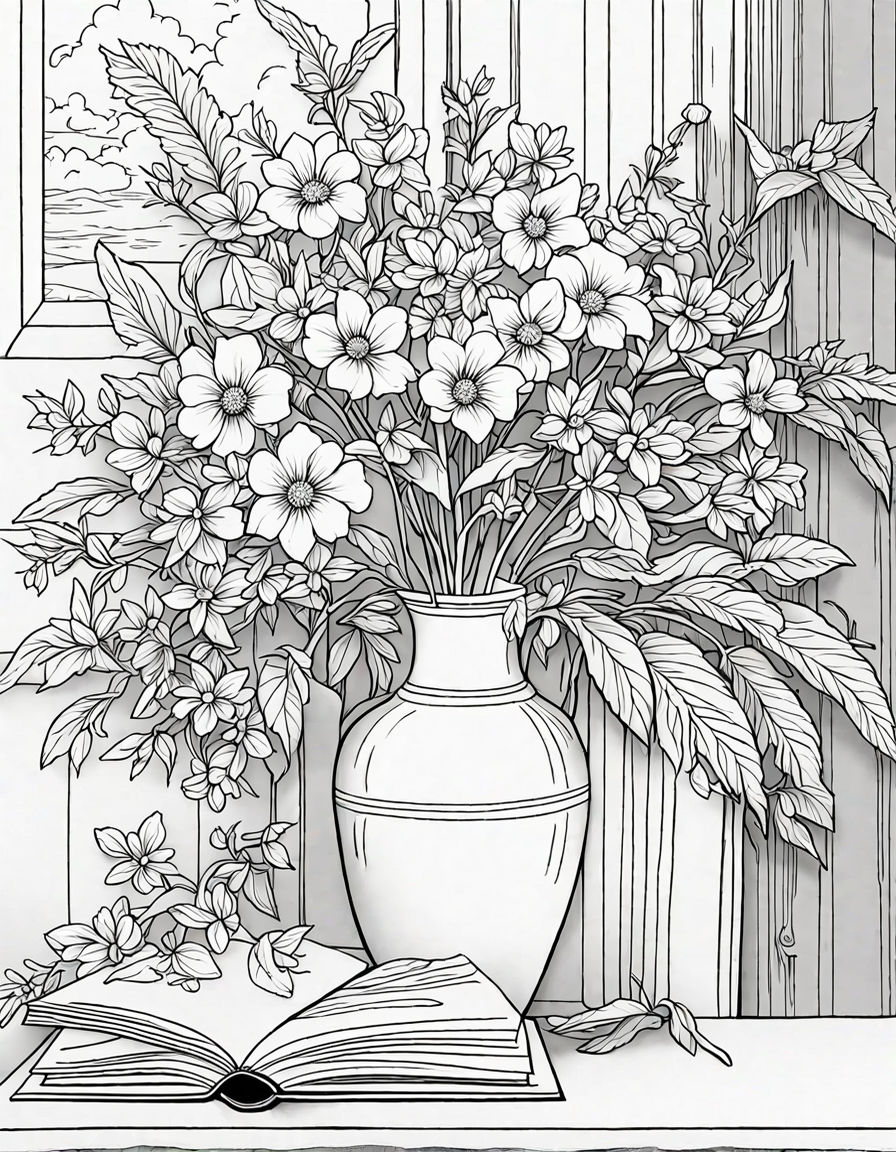 160+ Coloring Page Flowers: Blossom Your Imagination 101