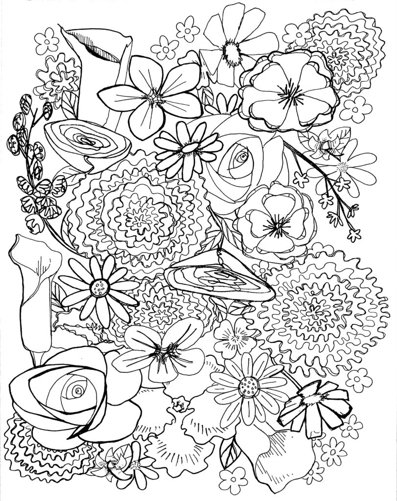 160+ Coloring Page Flowers: Blossom Your Imagination 120