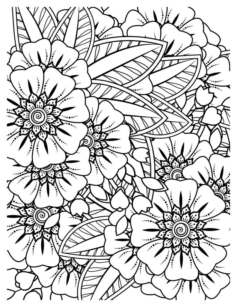 160+ Coloring Page Flowers: Blossom Your Imagination 130