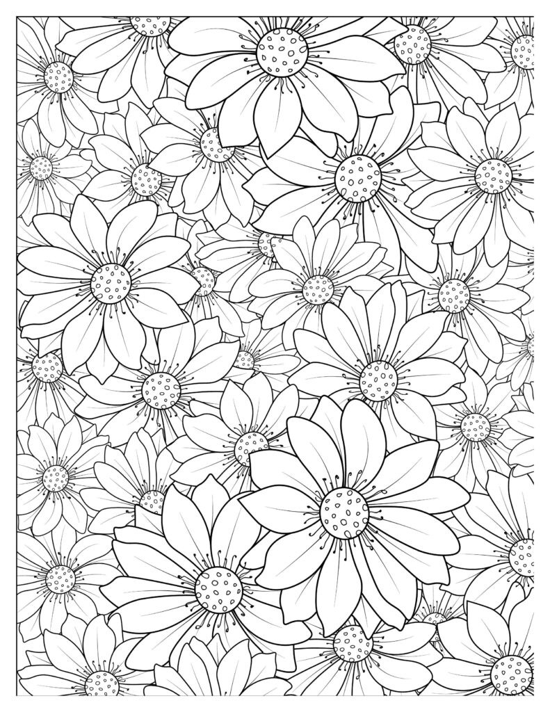 160+ Coloring Page Flowers: Blossom Your Imagination 133