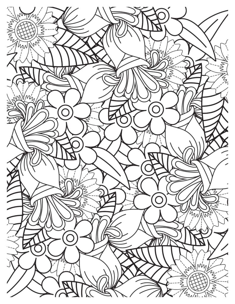 160+ Coloring Page Flowers: Blossom Your Imagination 138