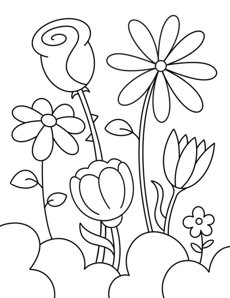 160+ Coloring Page Flowers: Blossom Your Imagination 143