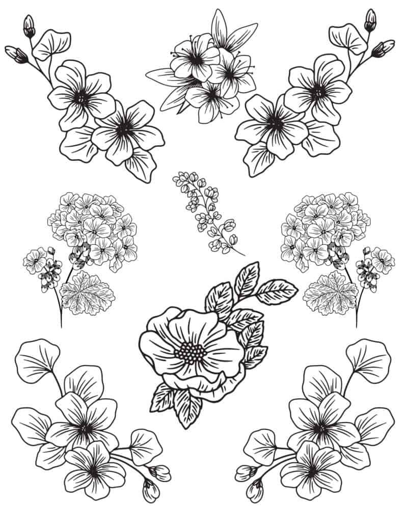 160+ Coloring Page Flowers: Blossom Your Imagination 147