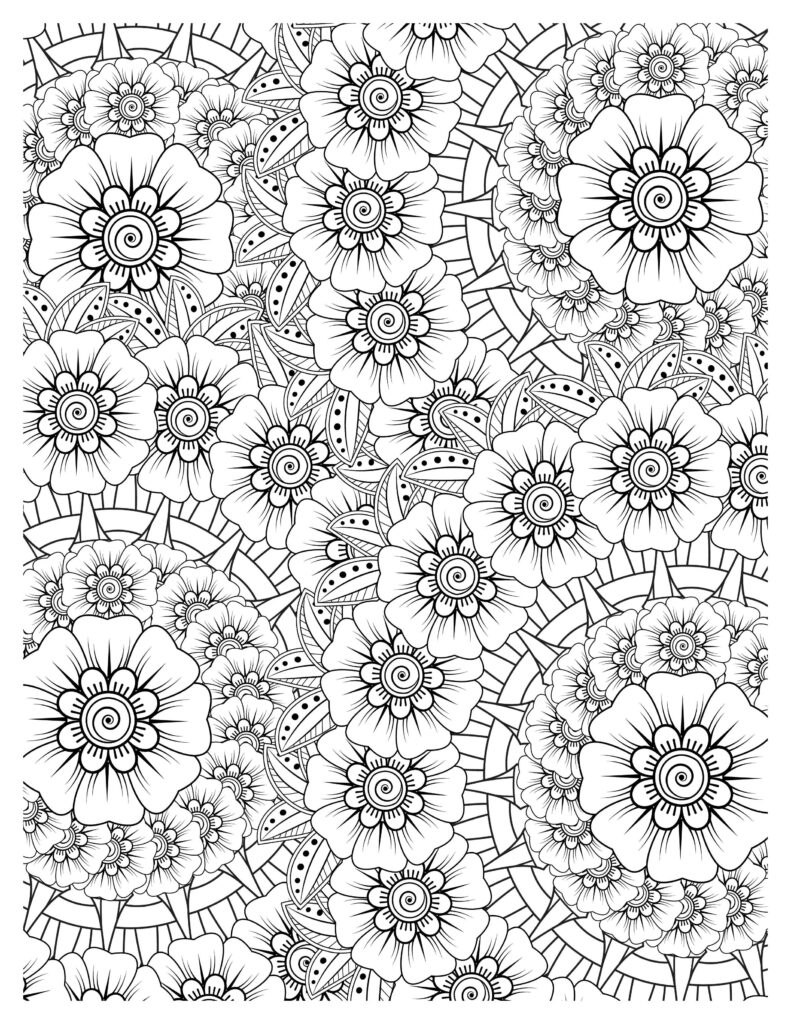 160+ Coloring Page Flowers: Blossom Your Imagination 149