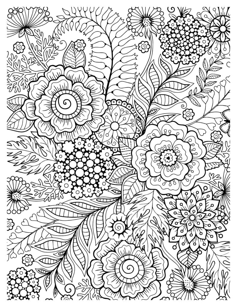 160+ Coloring Page Flowers: Blossom Your Imagination 156