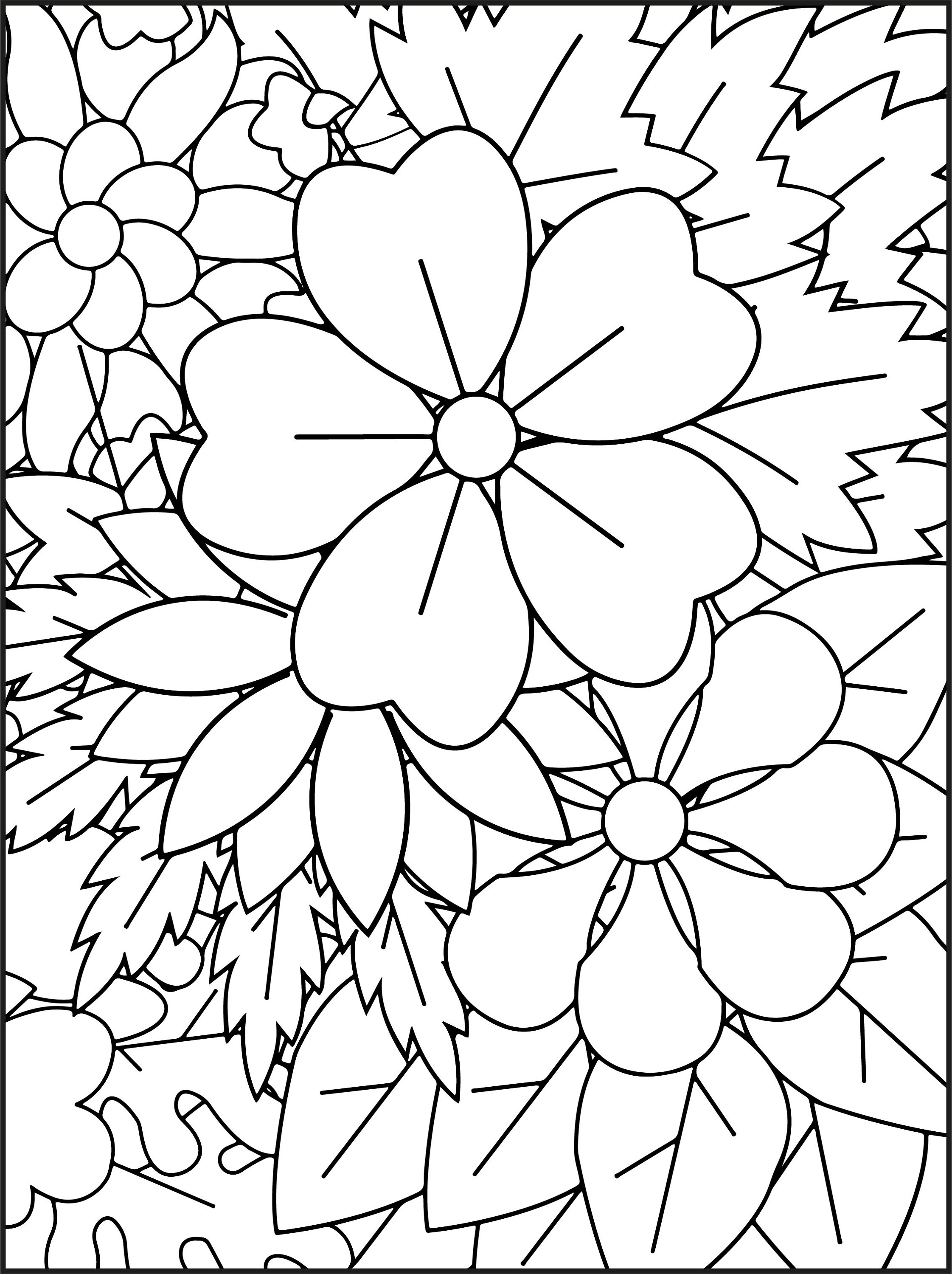 160+ Coloring Page Flowers: Blossom Your Imagination 16