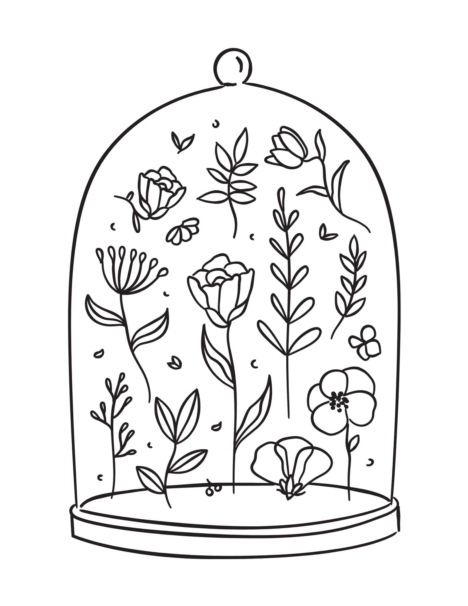 160+ Coloring Page Flowers: Blossom Your Imagination 40