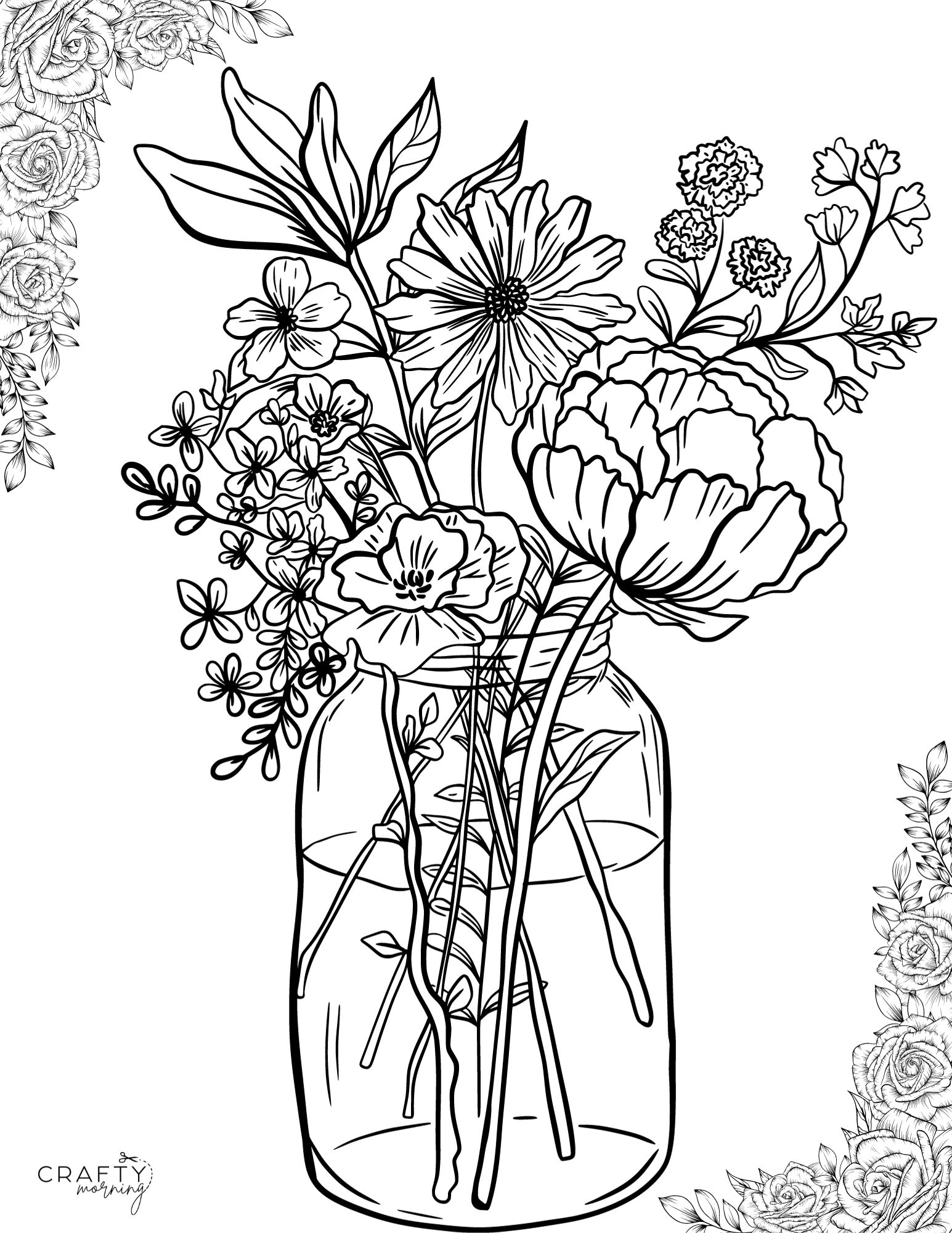160+ Coloring Page Flowers: Blossom Your Imagination 44