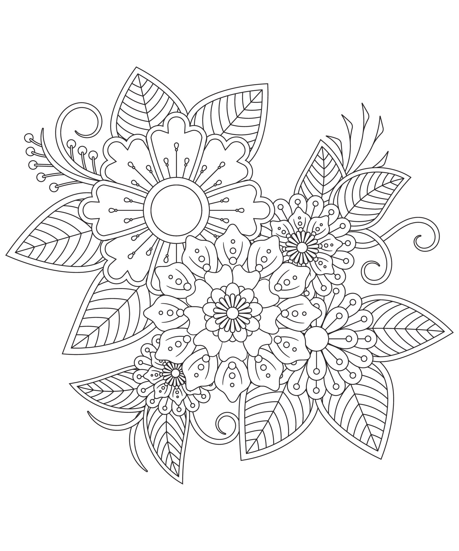 160+ Coloring Page Flowers: Blossom Your Imagination 49
