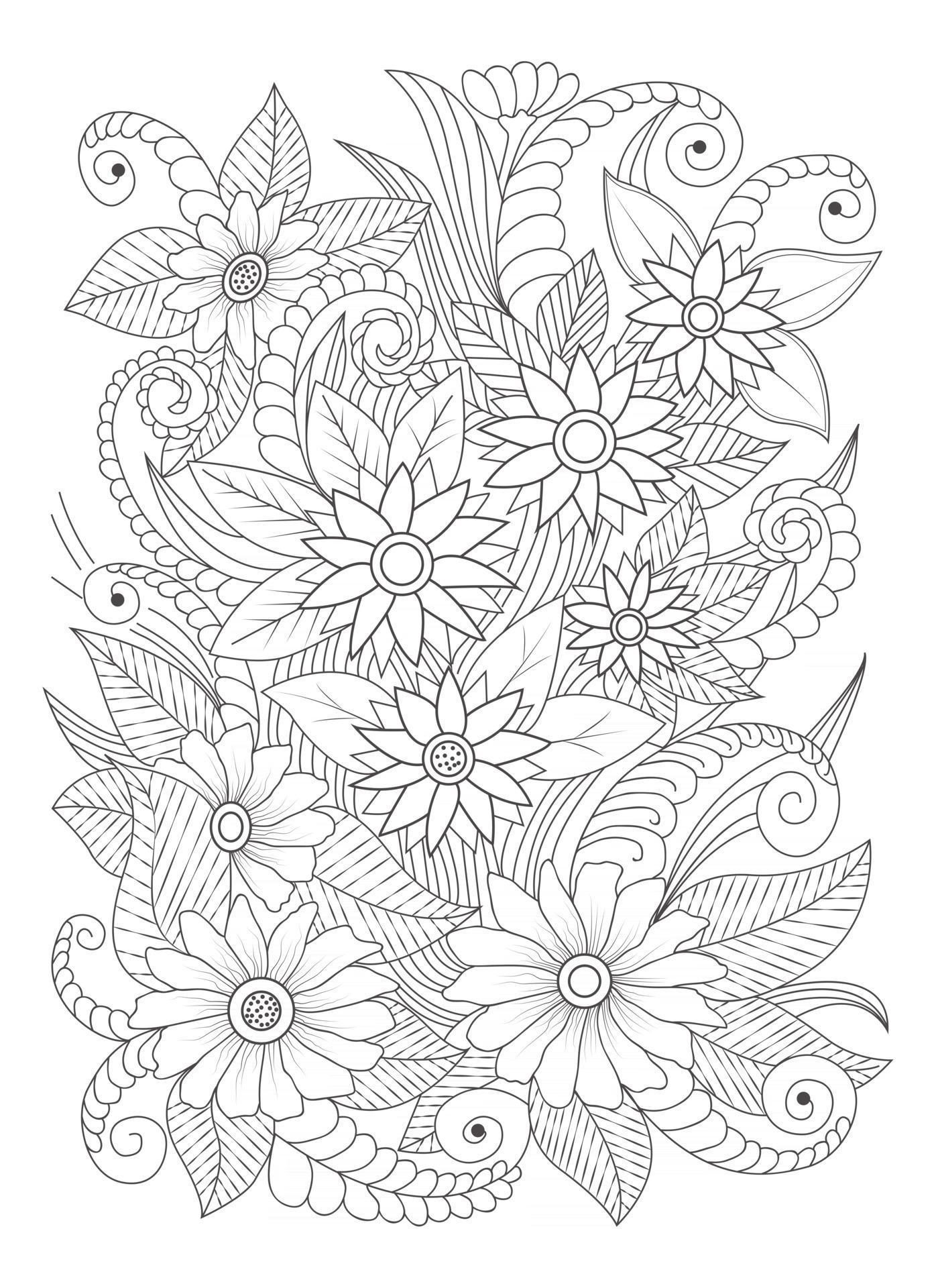 160+ Coloring Page Flowers: Blossom Your Imagination 58