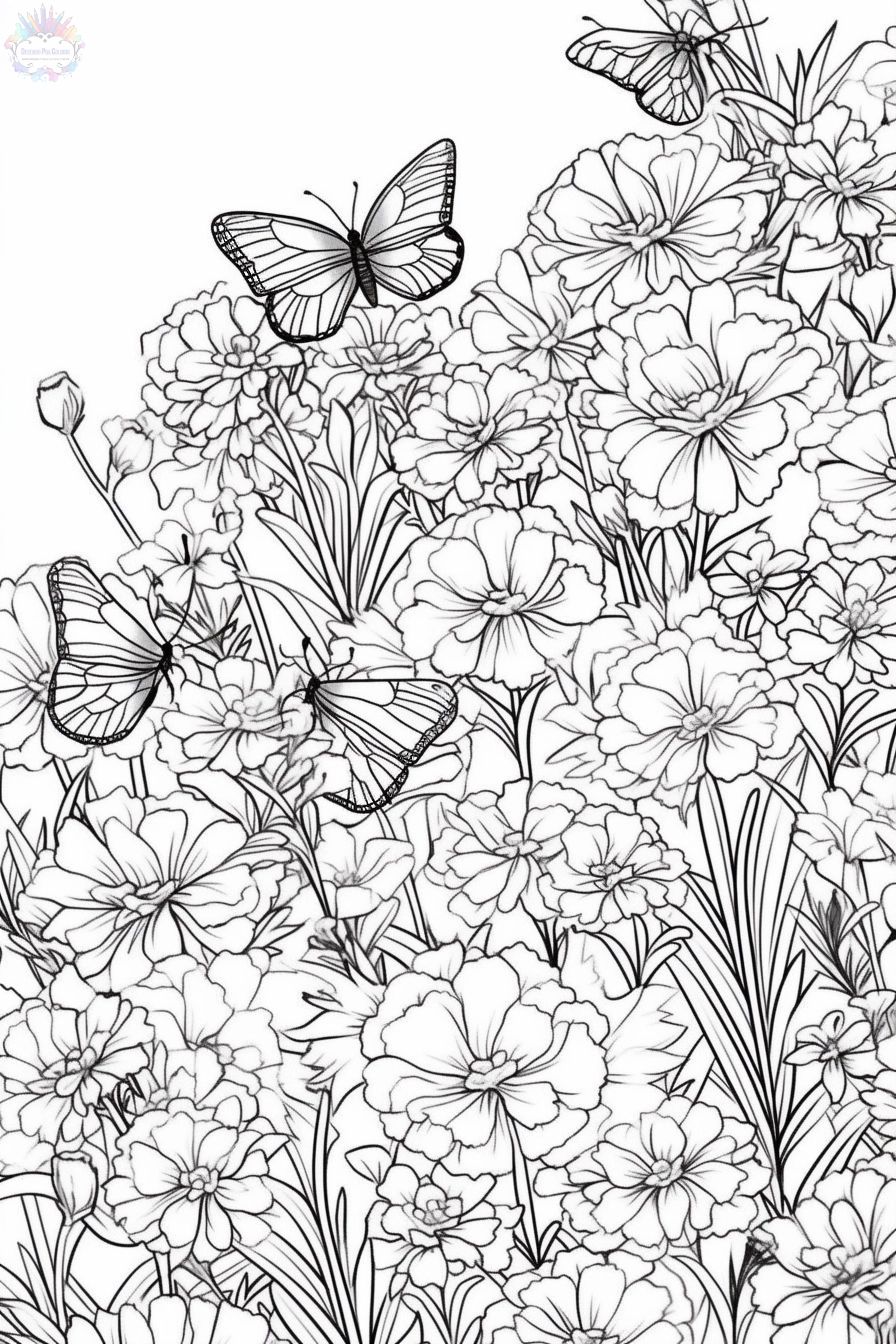 160+ Coloring Page Flowers: Blossom Your Imagination 88