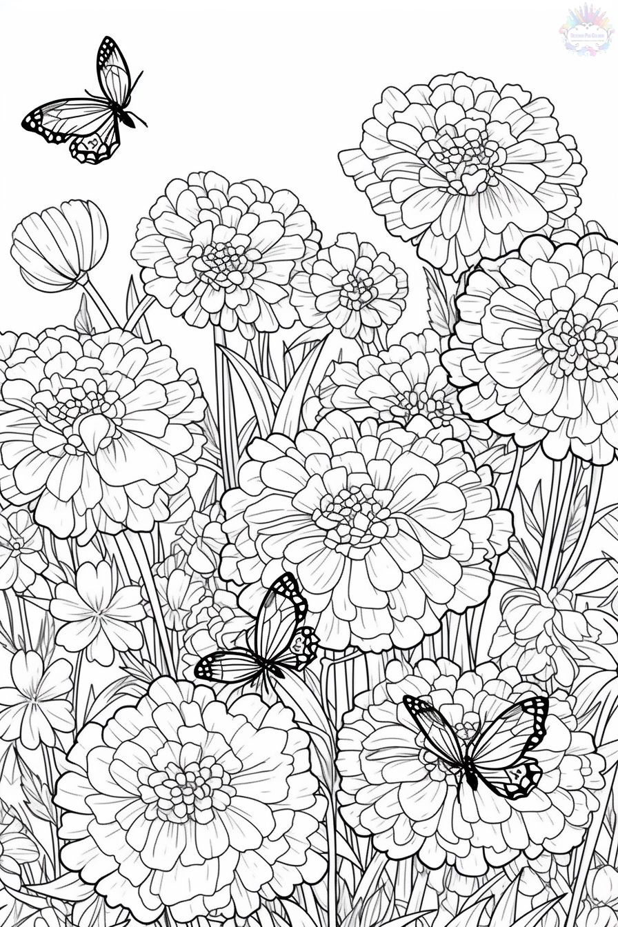 160+ Coloring Page Flowers: Blossom Your Imagination 89