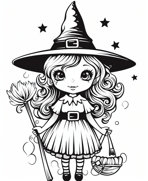 160 Witch Coloring Pages: Brew Up Some Magical Colors 103