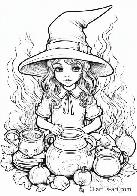 160 Witch Coloring Pages: Brew Up Some Magical Colors 106