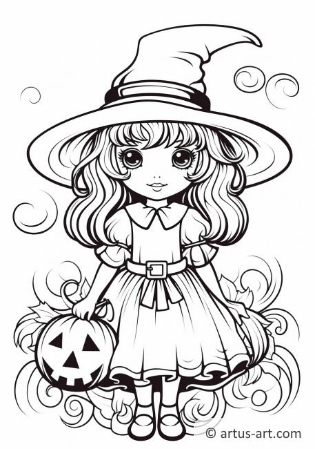 160 Witch Coloring Pages: Brew Up Some Magical Colors 108