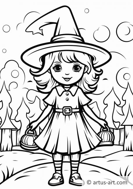 160 Witch Coloring Pages: Brew Up Some Magical Colors 109