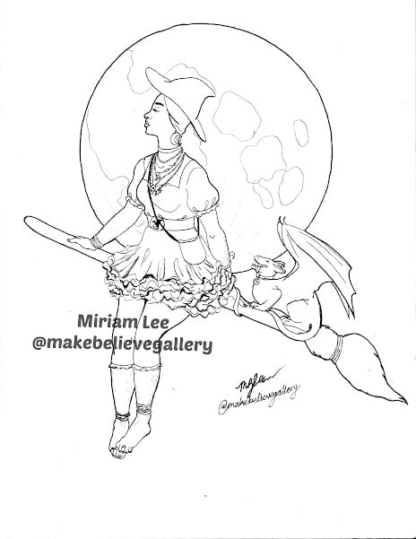 160 Witch Coloring Pages: Brew Up Some Magical Colors 111