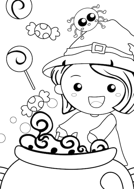 160 Witch Coloring Pages: Brew Up Some Magical Colors 113