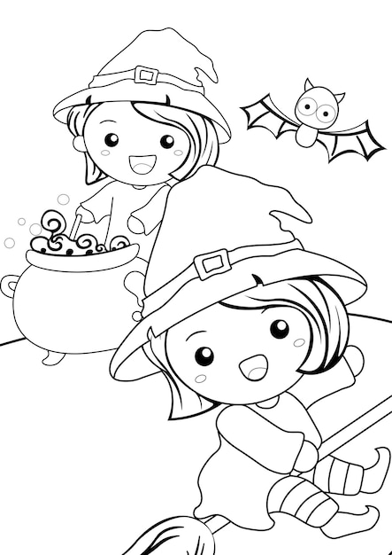 160 Witch Coloring Pages: Brew Up Some Magical Colors 114