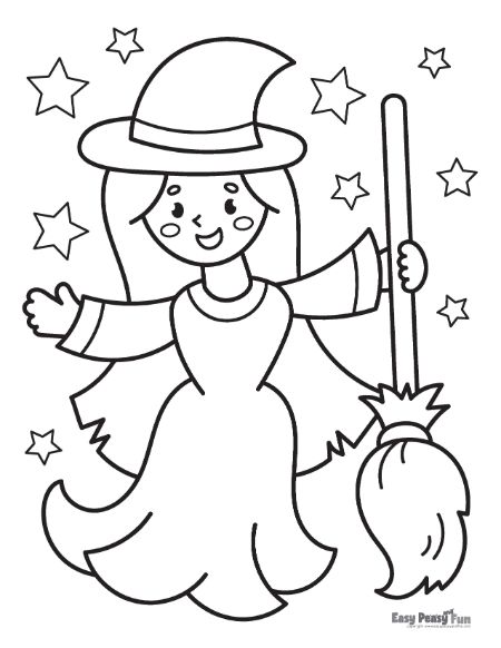 160 Witch Coloring Pages: Brew Up Some Magical Colors 116