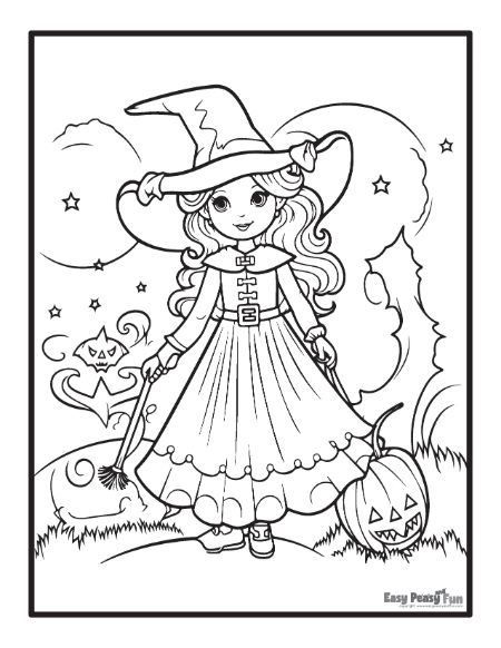 160 Witch Coloring Pages: Brew Up Some Magical Colors 117