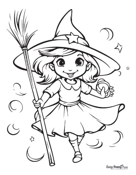 160 Witch Coloring Pages: Brew Up Some Magical Colors 118