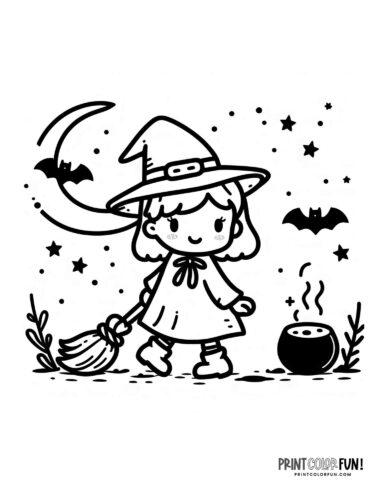 160 Witch Coloring Pages: Brew Up Some Magical Colors 123