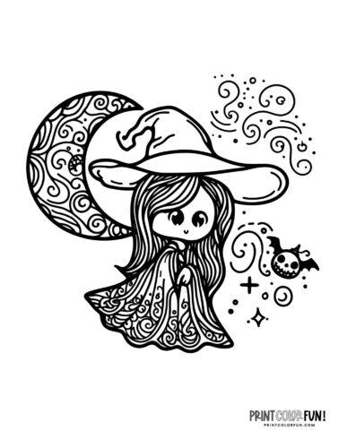 160 Witch Coloring Pages: Brew Up Some Magical Colors 124