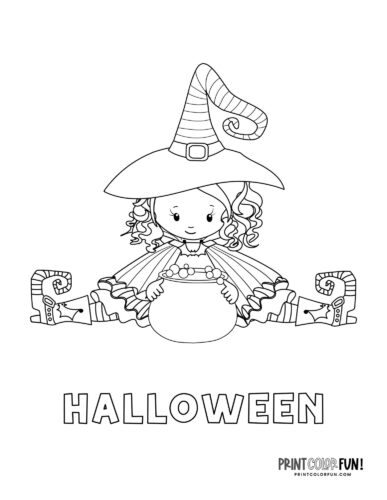 160 Witch Coloring Pages: Brew Up Some Magical Colors 125