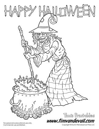 160 Witch Coloring Pages: Brew Up Some Magical Colors 132