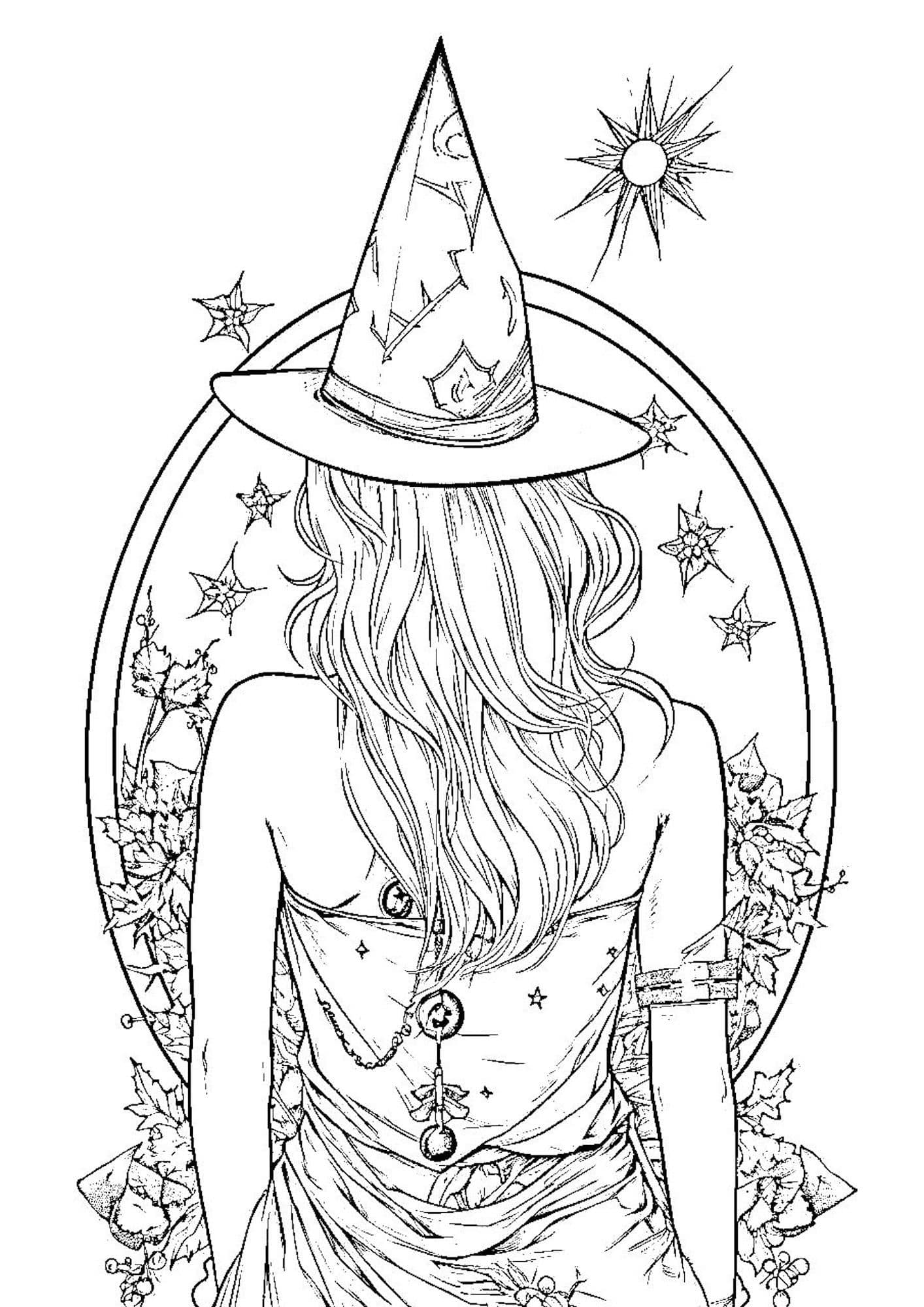 160 Witch Coloring Pages: Brew Up Some Magical Colors 15