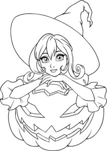 160 Witch Coloring Pages: Brew Up Some Magical Colors 154