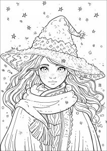 160 Witch Coloring Pages: Brew Up Some Magical Colors 155