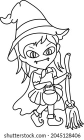 160 Witch Coloring Pages: Brew Up Some Magical Colors 159