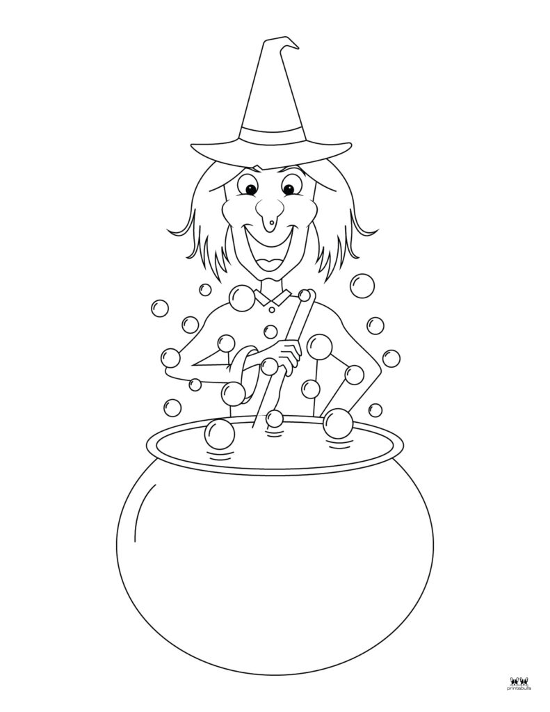 160 Witch Coloring Pages: Brew Up Some Magical Colors 46