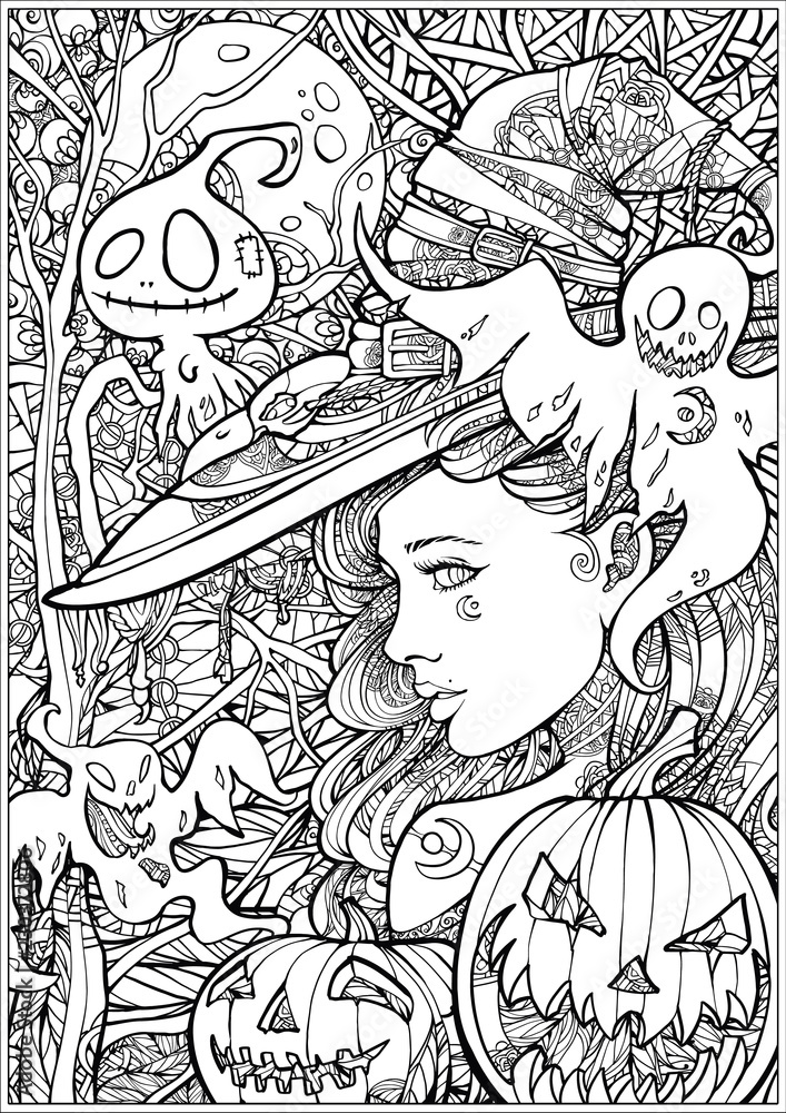 160 Witch Coloring Pages: Brew Up Some Magical Colors 59