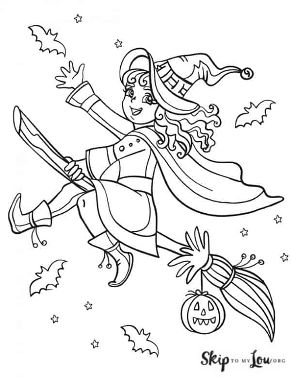 160 Witch Coloring Pages: Brew Up Some Magical Colors 86