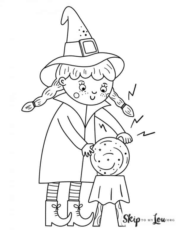 160 Witch Coloring Pages: Brew Up Some Magical Colors 87