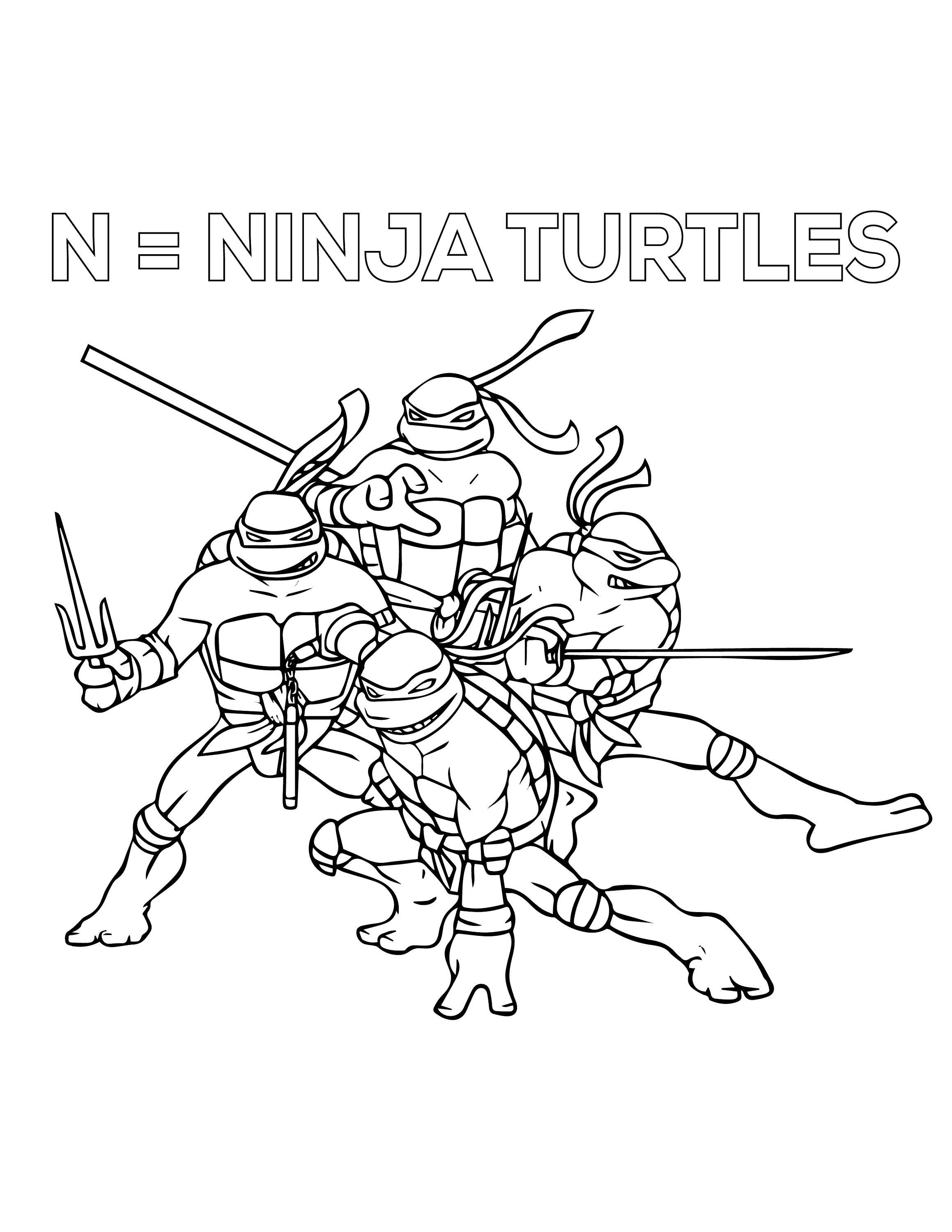 170+ Ninja Turtle Color Pages 10