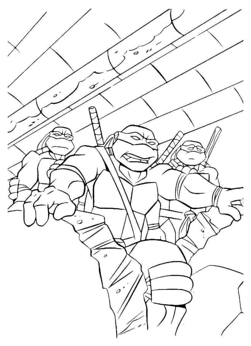 170+ Ninja Turtle Color Pages 123