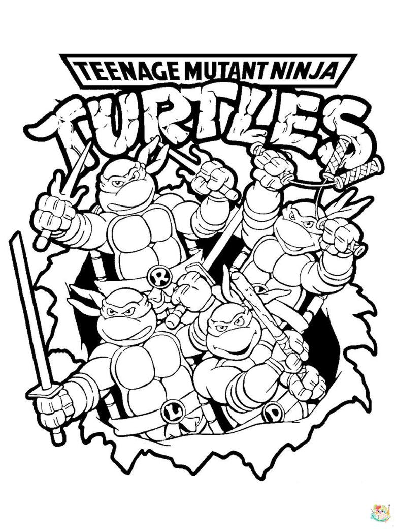 170+ Ninja Turtle Color Pages 132